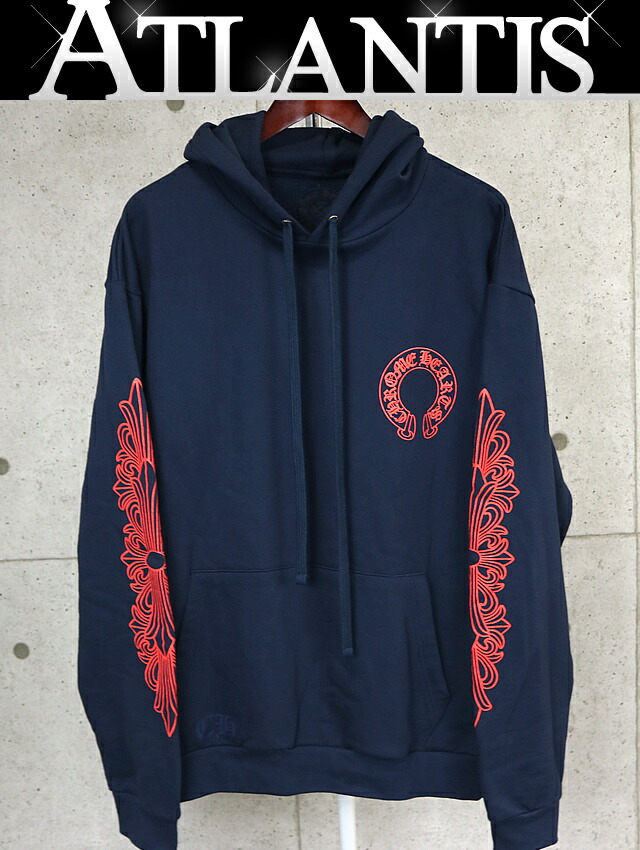 CHROME HEARTS◆ホースシュー シルバーグリッターフードパーカー CHROME HEARTS クロムハーツ 24SS シルバーグリッターフーディ