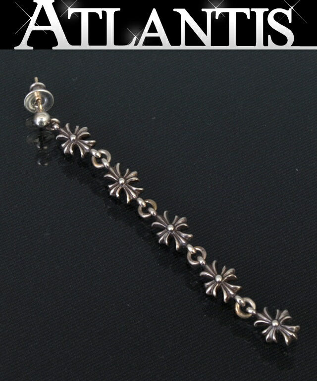 楽天市場】CHROME HEARTS TINY E CROSS DROP 22K EARRING DOUBLE