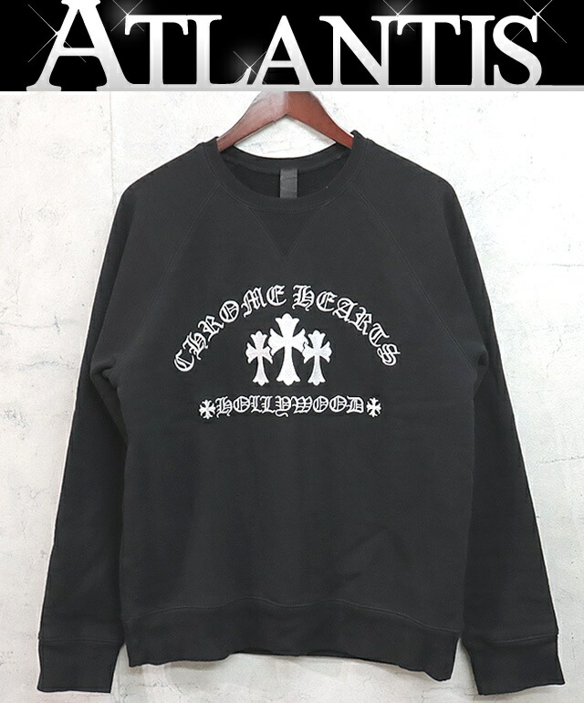 CHROME HEARTS◆ネックロゴ クルーネック スウェットシャツ M CHROME HEARTS クロムハーツ ネックロゴ クルーネック