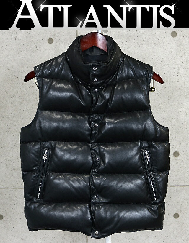【店卸し資産取り計らう大大売り出し】 CHROME HEARTS 新宿店 クロムハーツ STIFF なめし革 より良い はりつけ台名取り草 メンズ size:XS 黒 30356
