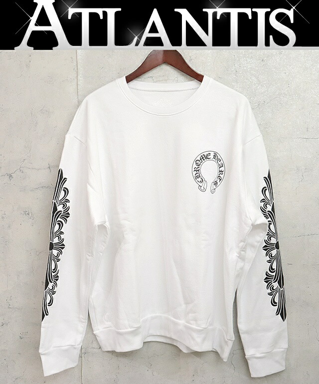 新品 CHROME HEARTS ネックロゴ クルーネック 裏起毛 スウェット CHROME HEARTS クロムハーツ クルーネック 裏起毛 スウェット