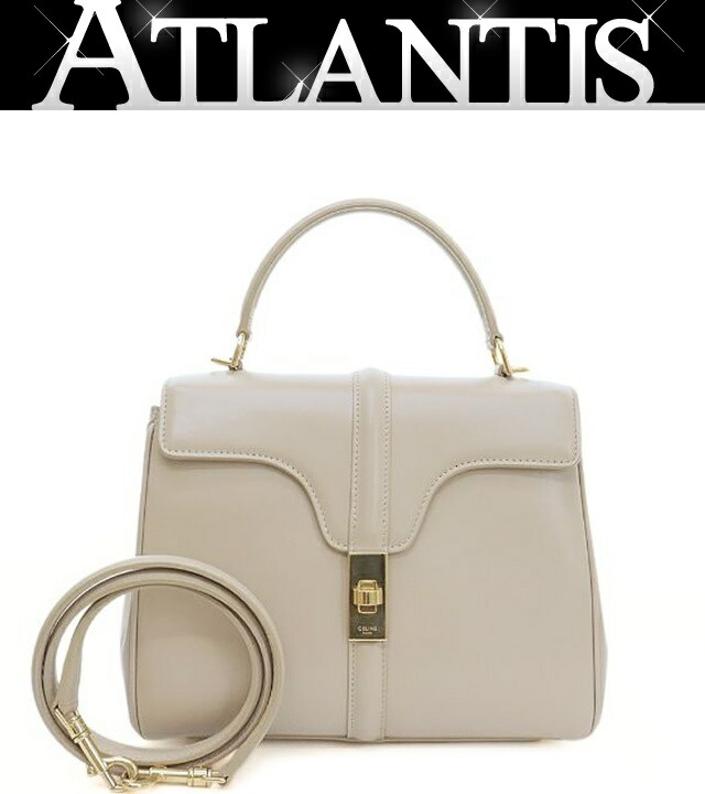【美品☆現行】CELINE セーズ16 スモール　 カプチーノ 広尾店】未使用 セリーヌ CELINE スモール16 セーズ 2WAYバッグ