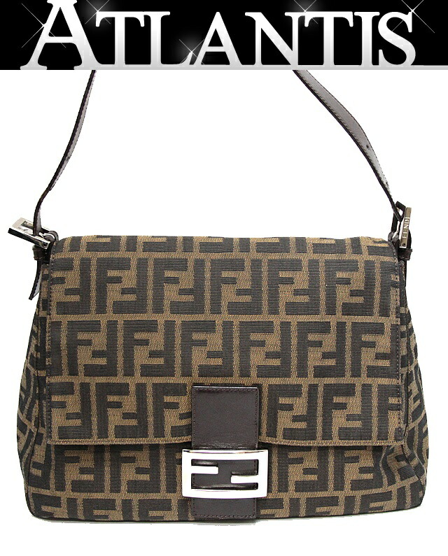 ■FENDI スパイバッグ　ハンドバッグ　ズッカ　キャンバス×レザー FENDI フェンディ ハンドバッグ ズッカ スパイバッグ キャンバス
