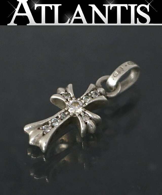 高品質 タイニーファット クロス パヴェダイヤ シルバー CHROME HEARTS 銀座店 クロムハーツ タイニーファットクロス