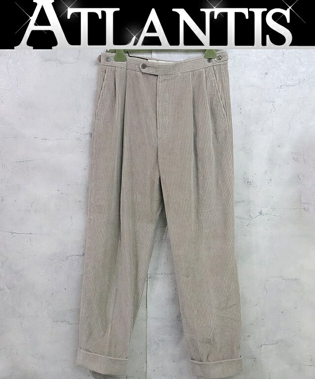 楽天市場】GUCCI 643877 ツータック コーデュロイパンツ 46 ブラウン