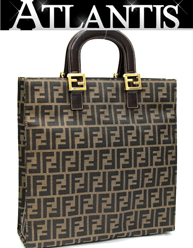 sale☆FENDI☆ズッカ柄トートバッグ 値下げ フェンディ FENDI ズッカ柄 キャンバス レザー