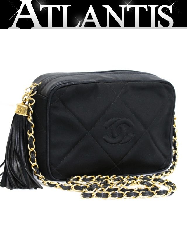 シャネル フリンジ スエード チェーン ショルダー バッグ ココマーク 黒 楽天市場】CHANEL シャネル タッセル フリンジ チェーン