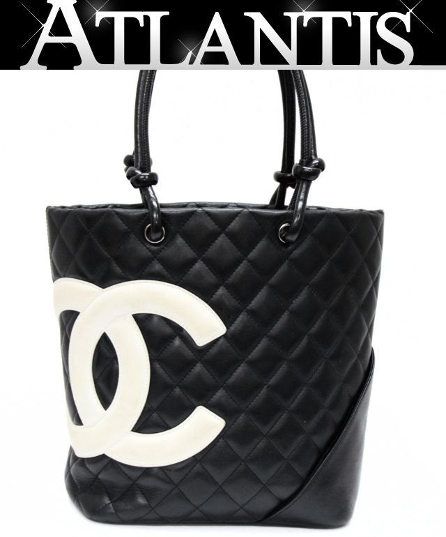 ✨美品✨ CHANEL ハンドバッグ トートバッグ ラムスキン ブラック ロゴ 楽天市場】シャネル CHANEL カンボンライン トートバッグ ラムスキン