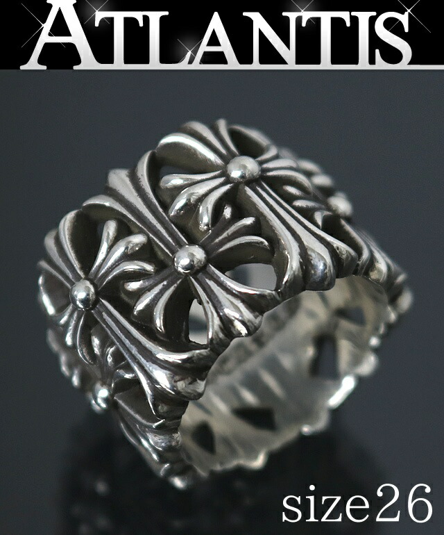 シルバー925　スクエアセメタリーリング　クロスリング　Silver925 CHROME HEARTS クロムハーツ（原本無） SQUARE CEMETERY