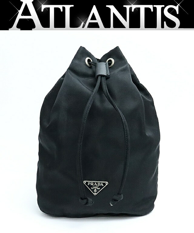 楽天市場】PRADA【プラダ】MV369 巾着ポーチ ナイロン ブラック