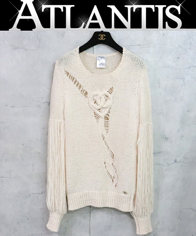 楽天市場】シャネル 95Aカメリアリボンモチーフ入カシミアニット