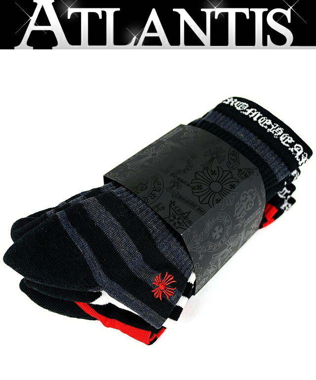 CHROME HEARTS 銀座店 クロムハーツ 新品 間借り人 3色 靴下書き割り ユニ一発やる size:S 赤/白/黒 100795