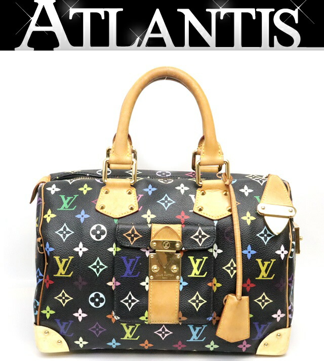Louis Vuitton スピーディ30 ミニボストンバッグ マルチカラー 黒