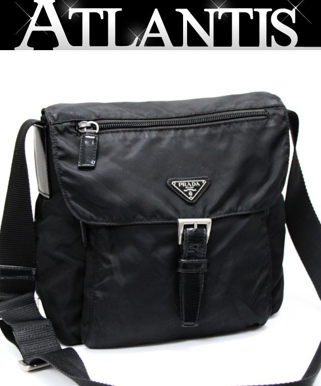 楽天市場】プラダ PRADA メタルハンドル ワンショルダーバッグ 黒