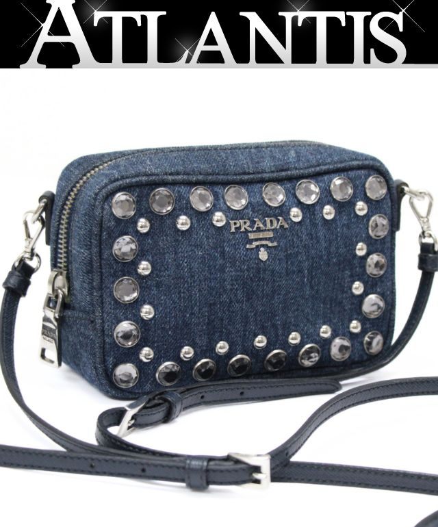 楽天市場】【バッグ】PRADA プラダ DENIM BORCHIE ミニショルダー