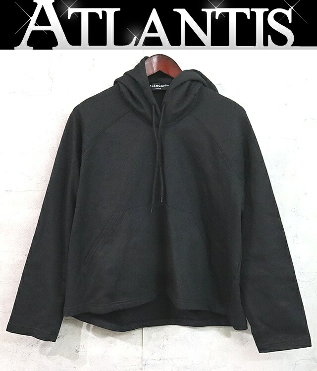 ［極美品］バレンシアガ　パーカー　ブラック 楽天市場】バレンシアガ パーカー フーディー ブラック シルバー