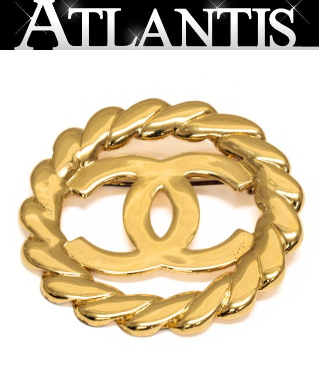 楽天市場】極美品 シャネル CHANEL ココマーク ブローチ 黒×ゴールド