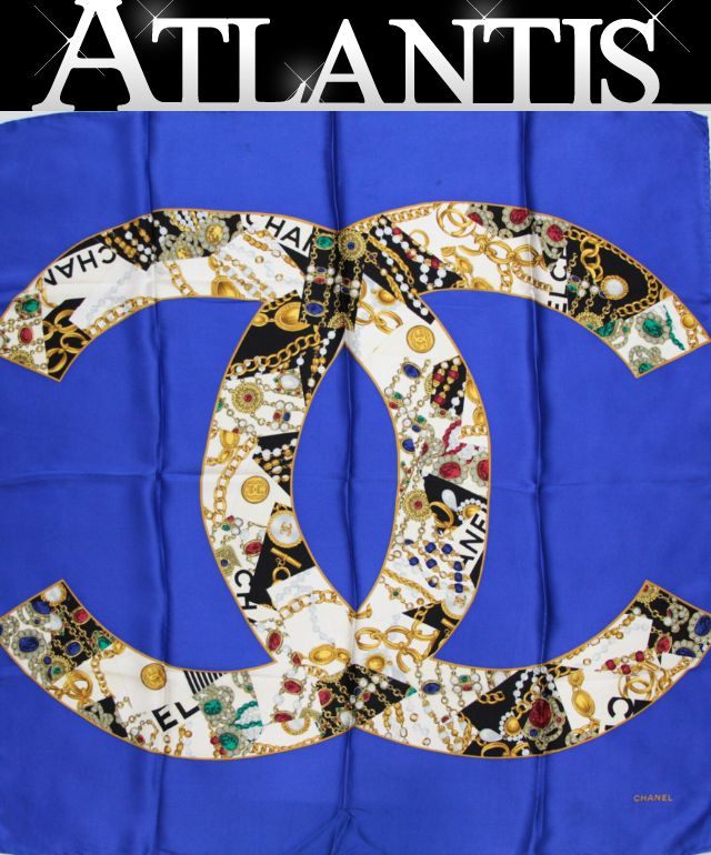 楽天市場】シャネル CHANEL スカーフ ココマーク ドット シルク100