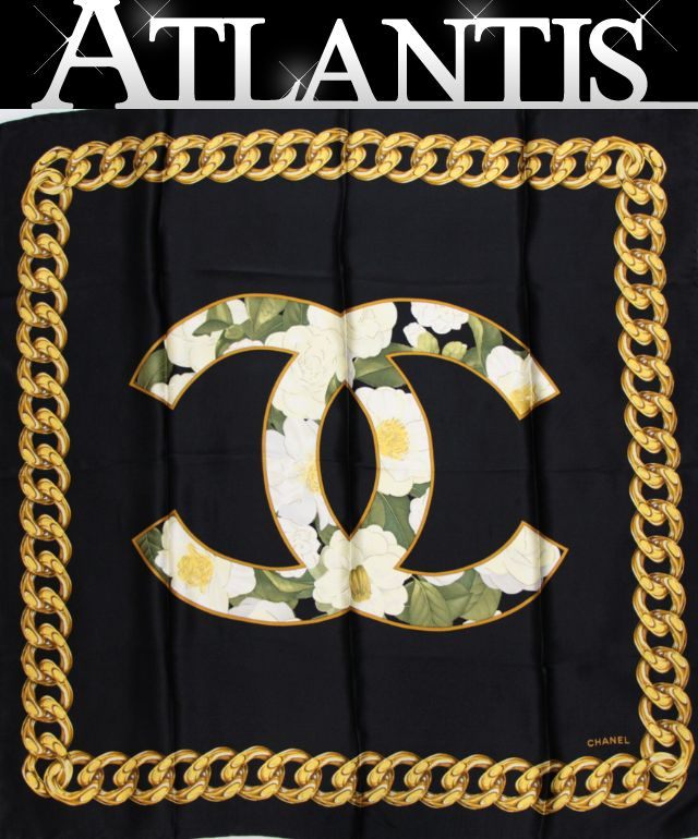 楽天市場】シャネル CHANEL スカーフ ココマーク ドット シルク100