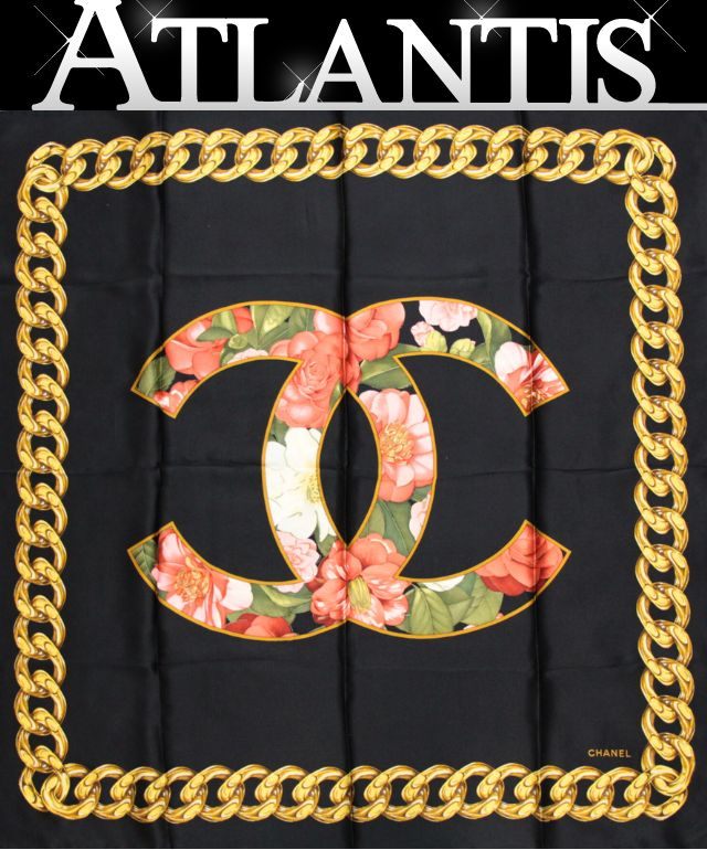 楽天市場】シャネル CHANEL スカーフ ココマーク ドット シルク100