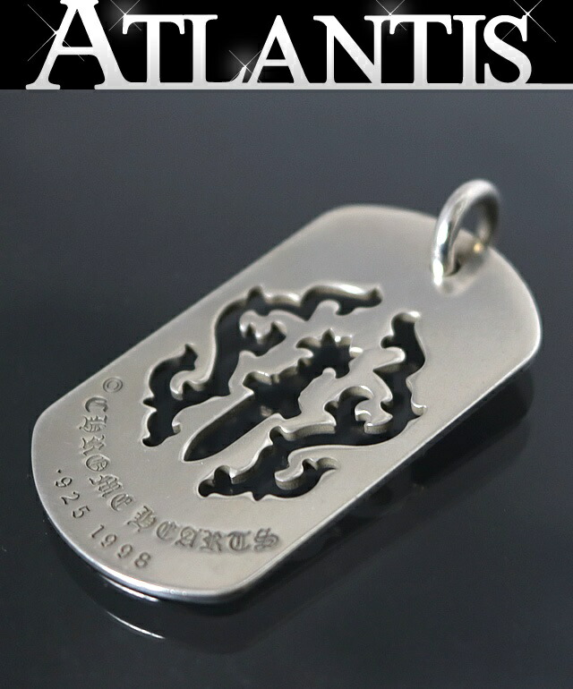 楽天市場】CHROME HEARTS SMALL CH CROSS DOG TAG NECKLACE PAVE