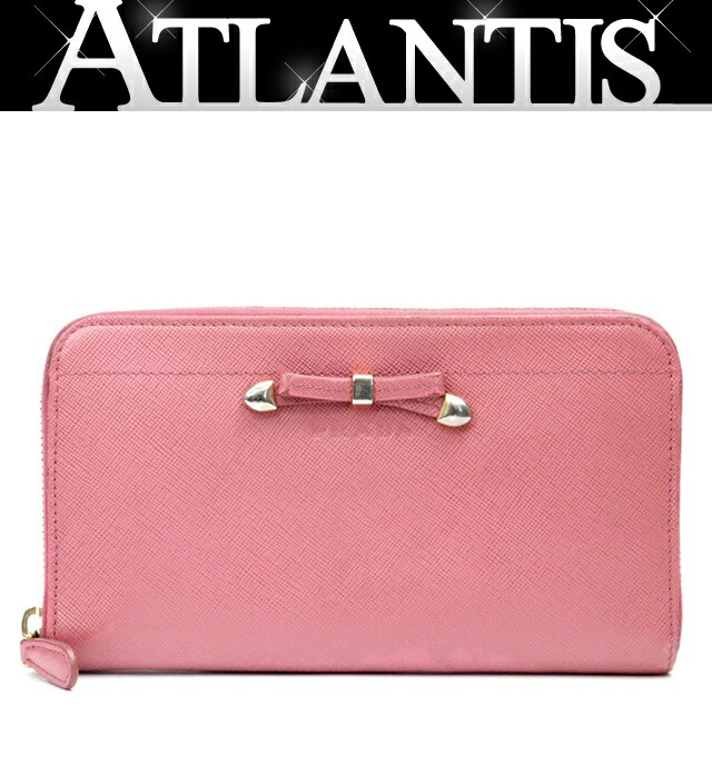 楽天市場】【財布】PRADA プラダ リボン モチーフ 2つ折長財布