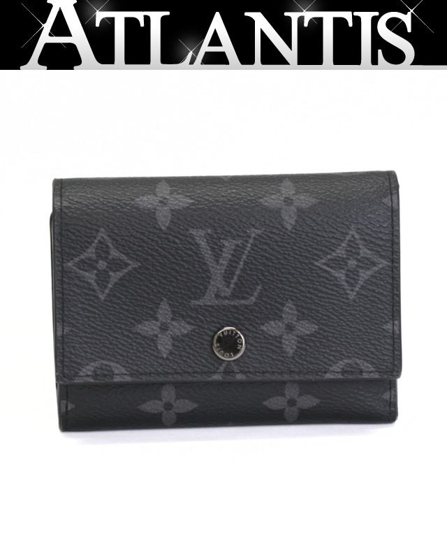 ルイヴィトン ヴィクター・ウォレット 三つ折り M12598 美品 ルイヴィトン 財布 モノグラム・エクリプス ヴィクター・ウォレット