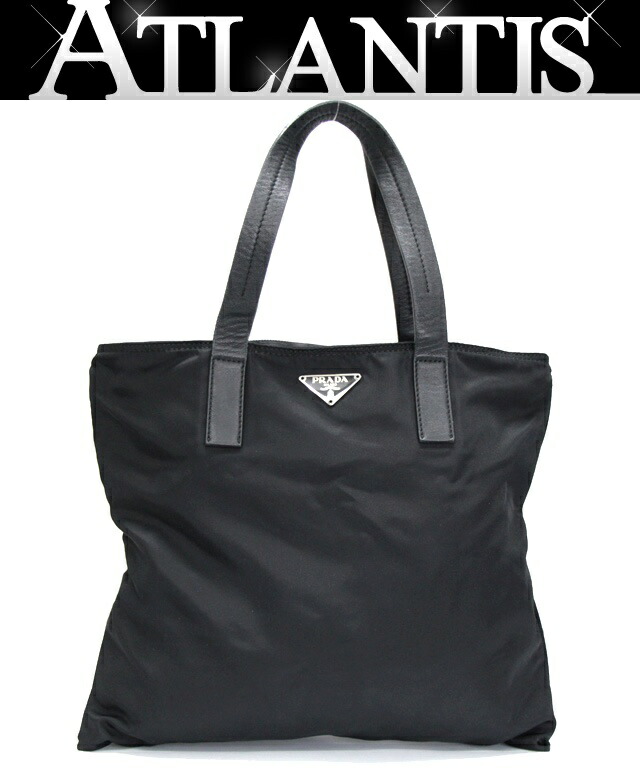 楽天市場】プラダ PRADA 三角ロゴ トートバッグ ナイロン 黒 【71121