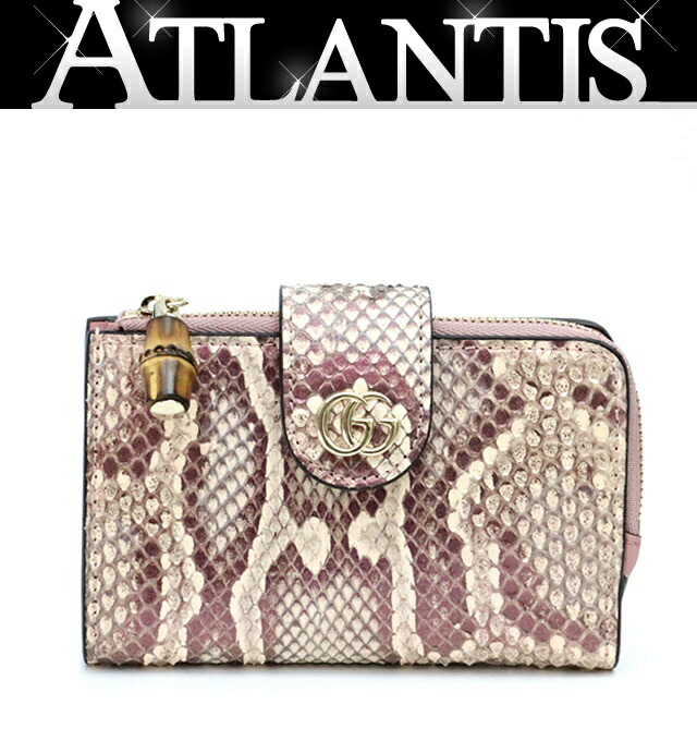 楽天市場】グッチ GUCCI 二つ折り財布 GGマーモント パイソン マルチ
