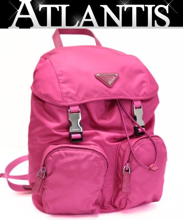 PRADA プラダ　ナイロンリュック　三角タグ　ロゴ　ピンク　バックパック 楽天市場】プラダ PRADA 三角ロゴ リュックサック バックパック ピンク