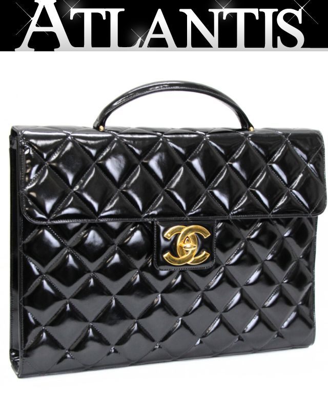 楽天市場】シャネル 【CHANEL】 ブリーフケース ブラック パテント