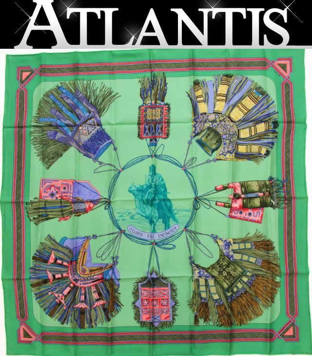 楽天市場】HERMES カレ90 LA PERRIERE ブルー 大判シルクスカーフ