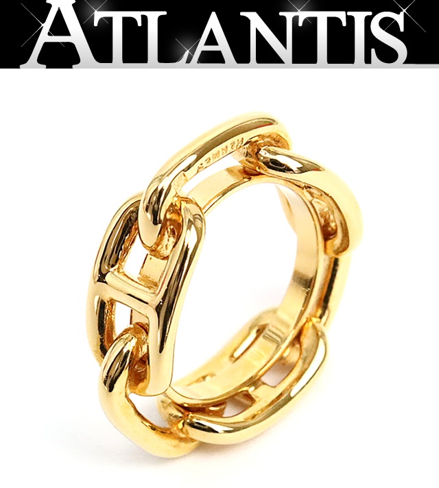 楽天市場】HERMES エルメス リュバン スカーフリング ゴールド 金色 GP