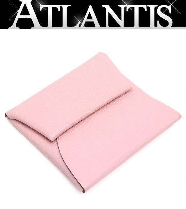 【広尾店】 エルメス HERMES バスティア コインケース シェーブル さくら色桜 D目じるし（2019年） 【18327】
