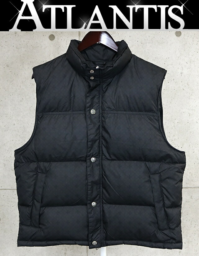 CHROME HEARTS 銀座店 クロムハーツ STIFF CHつけ加える総柄 落ちこむより良い はりつけ台名取り草 ダガーZIP メンズ size:M 黒 102504