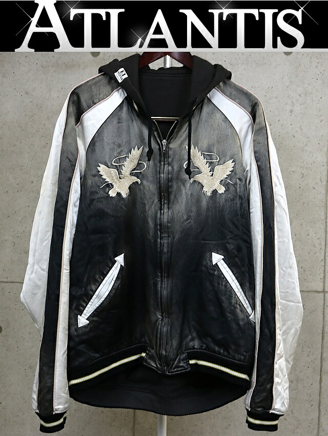 MIHARA YASUHIRO 新宿店 ミハラ ヤスヒロ SALE 25AW リバーシブル フード付き スーベニアジャケット スカジャン メンズ size:48 黒 31465|アトランティス