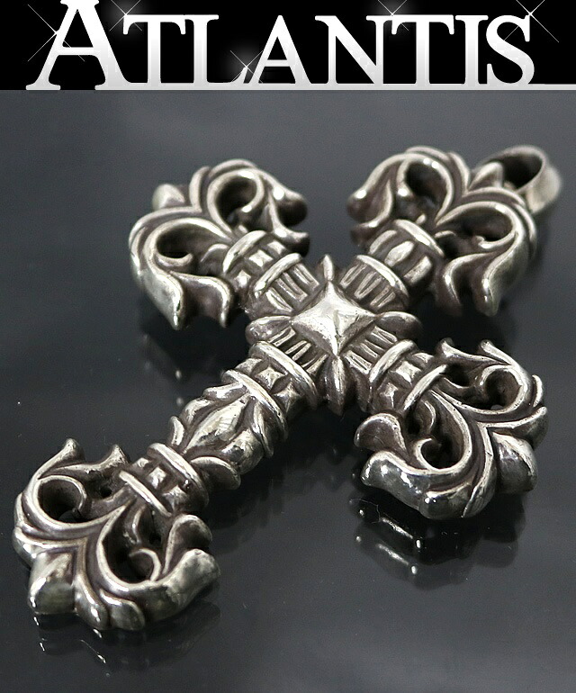 CHROME HEARTS 銀座店 クロムハーツ スモール フィリグリークロス ウィズベイル シャンデリヤ 引きつける しろがね色 SV925 102663
