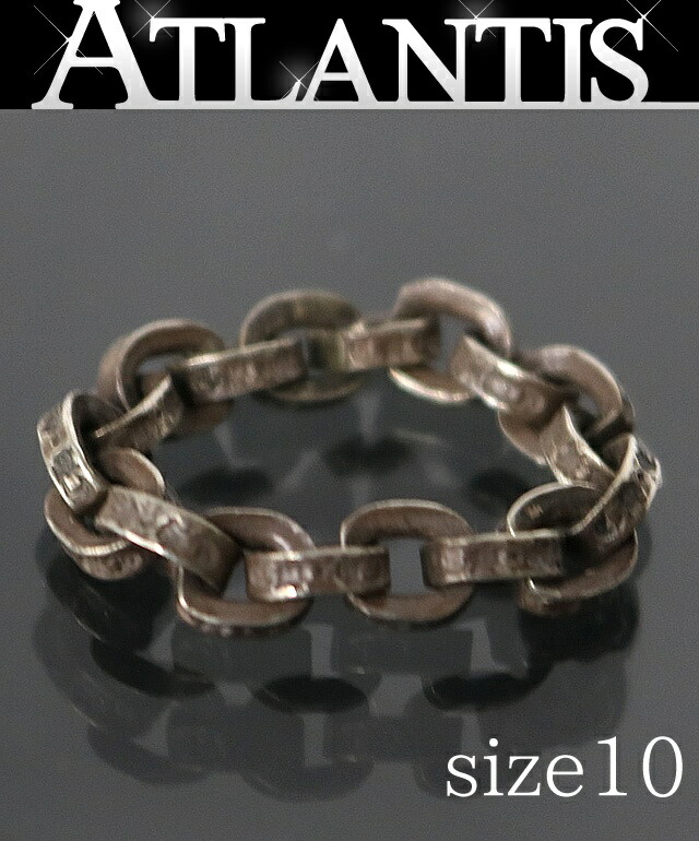 CHROME HEARTS 銀座店 クロムハーツ 調査報告チェーン店 輪っか 指環 メンズ しろがね色 SV925 約10号 100851