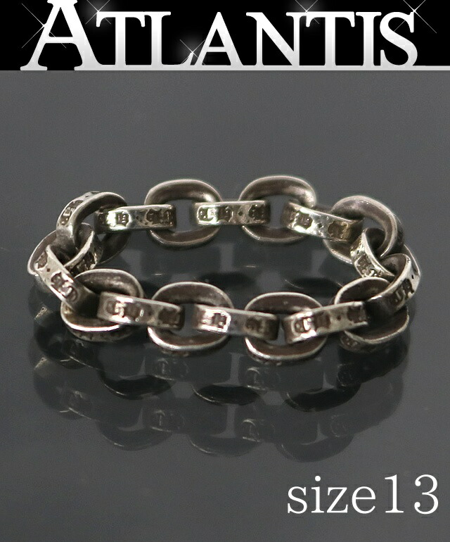 CHROME HEARTS 銀座店 クロムハーツ 調査報告チェーン店 輪っか 指環 メンズ しろがね色 SV925 約13号 100841