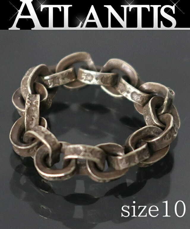 CHROME HEARTS 銀座店 クロムハーツ 調査報告チェーン店 輪っか 指環 メンズ しろがね色 SV925 約10号 100861