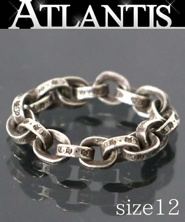 CHROME HEARTS 銀座店 クロムハーツ 調査報告チェーン店 輪っか 指環 メンズ しろがね色 SV925 約12号 100862