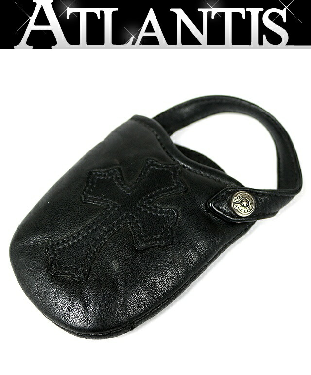 CHROME HEARTS 新宿店 クロムハーツ はりつけ台継ぎ切れ 電話機合切袋 メンズ しろがね色 SV925 黒 30983