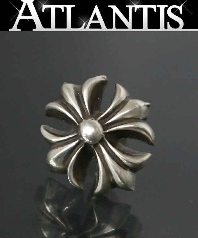 CHROME HEARTS 新宿店 クロムハーツ #4 CHつけ加える スタッド ピアス メンズ しろがね色 SV925 30943