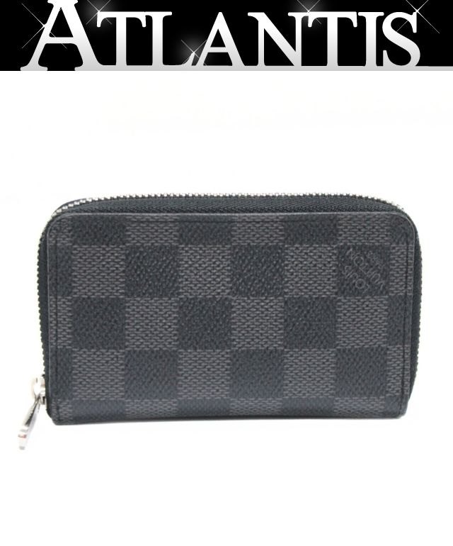 美品 ルイヴィトン Louis Vuitton ジッピー 鋳貨蝦蟇口 パウダーコンパクト銭入れ 御釣り入れ ダミエグラフィット N63076 【74278】