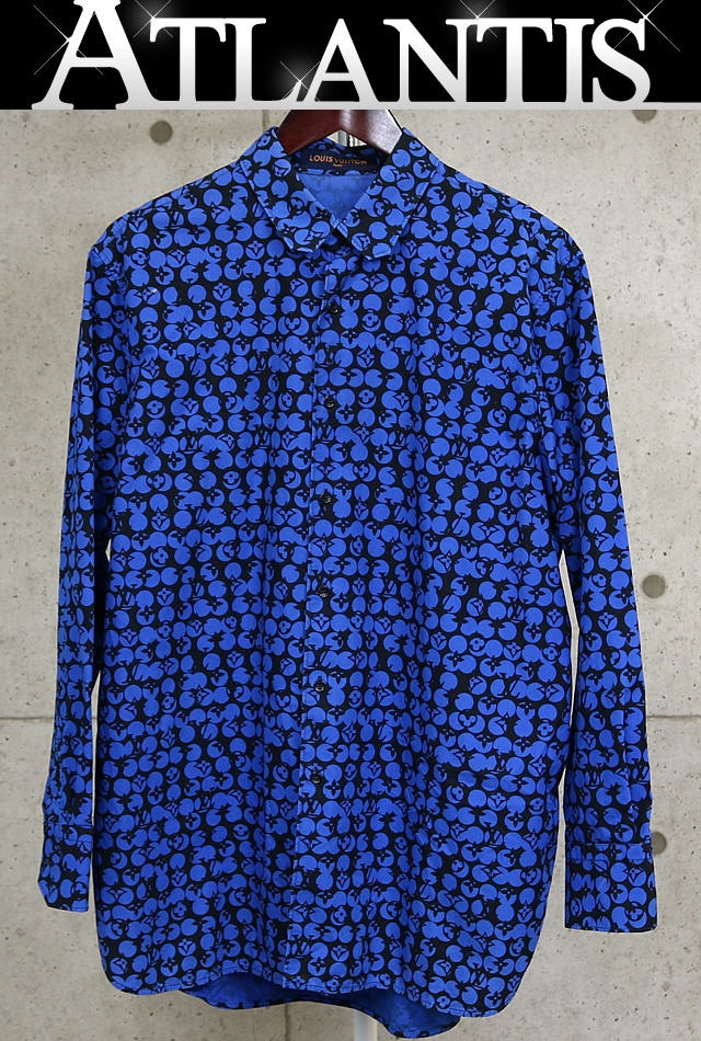 Louis Vuitton 新宿店 ルイヴィトン SALE 19AW パーフォレーテッド モノグラム行動様式 長袖プルオーバー メンズ size:M 青系 30660