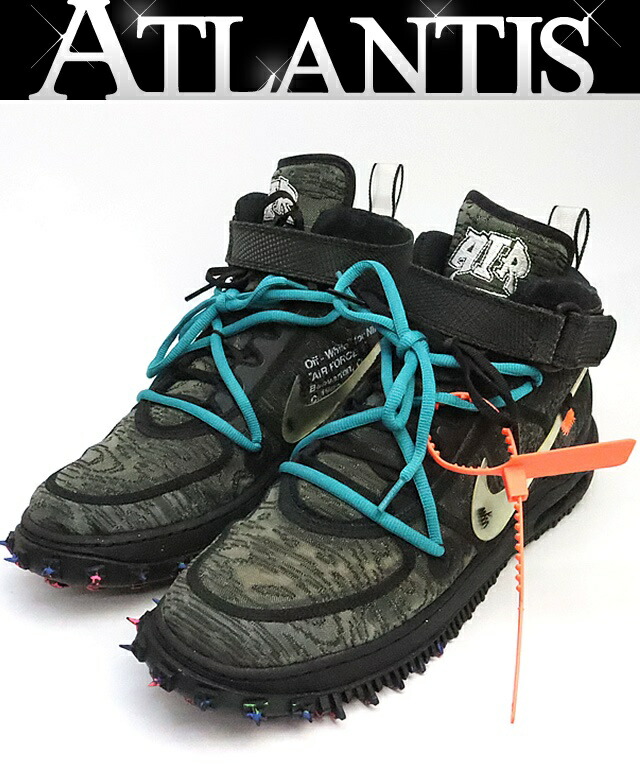 【広尾店】ナイキ NIKE×Off White 空軍1 MID SP スニーカー メンズ 黒 size10.5(28.5糎) DO6290-001 【18946】