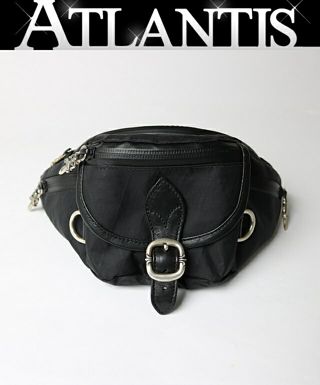 CHROME HEARTS 新宿店 クロムハーツ SALE 美品 ナイロン スナットパック ミニ 上半身御徒面子 メンズ なめし革 SV925 黒 30734