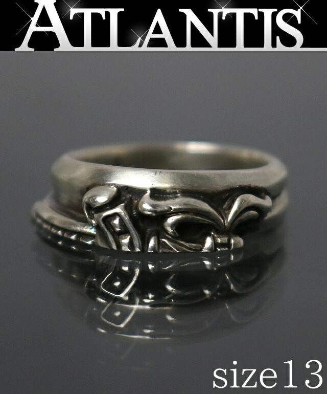 CHROME HEARTS 銀座店 クロムハーツ 二分の一古典派音楽 ダガー 輪っか 指環 メンズ しろがね色 SV925 約13号 102805