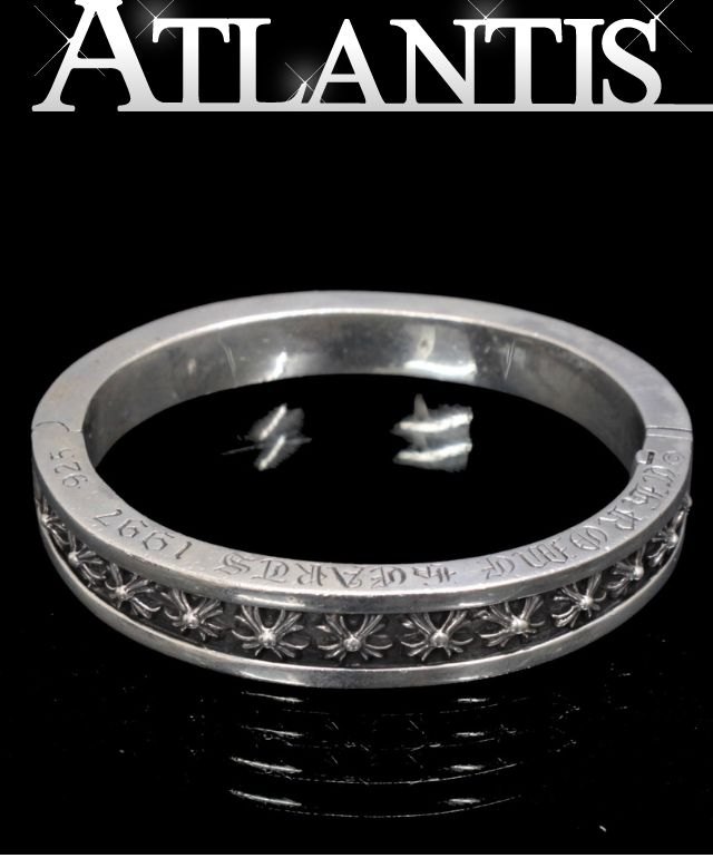 CHROME HEARTS 新宿店 クロムハーツ SALE ナローVダンス楽隊 CHX バングル メンズ しろがね色 SV925