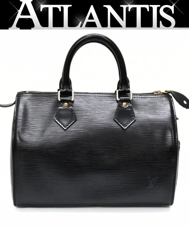 ルイヴィトン Louis Vuitton スピーディ25 ハンドバック ボストンバッグ エピ 黒 黒いこと M59032 【74376】